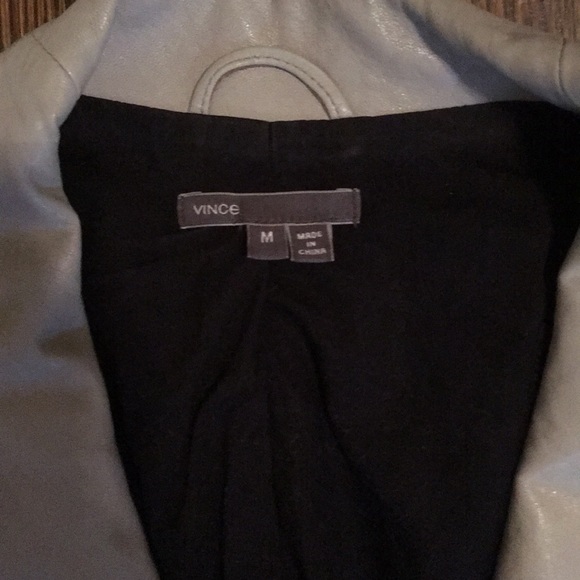 Vince Color Block Leather Jacket - Picture 2 of 4